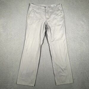 Bonobos‎ Pants Mens 33x32 Gray Chino Casual Preppy Slim Straight Pockets Adult
